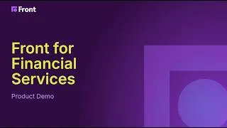 Thumbnail: Front for Financial Services - Demo Video