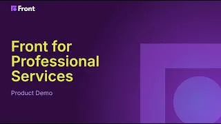 Thumbnail: Front for Professional Services - Product Demo