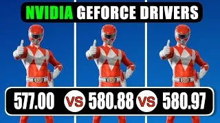 Thumbnail: NVIDIA drivers 577.00 vs 580.88 vs 580.97 - Fortnite, CS2, Marvel Rivals | RTX 5070 & 5800X3D | 4K