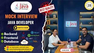 Thumbnail: Java Mock Interview for 4+ Years Experience |Banking Domain Interview Questions & Answers:7887575991
