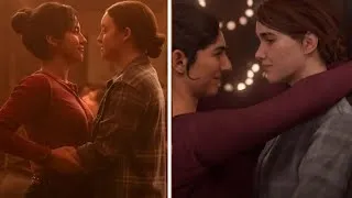 Thumbnail: Ellie and Dina Kiss Live Action vs Video Game Comparison The Last of Us Season 2 Episode 1
