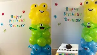 Thumbnail: How to make Balloon Monster column for birthday decorations/ Easy Monster party decoration ideas