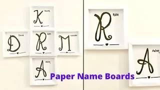 Thumbnail: Easy Paper Name boards for Home/ Paper name plates/Easy paper decorations for home/Display boards