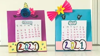 Thumbnail: Make easy Paper desk Calendar 2021/ Easy paper crafts/ Calendar for new year 2021