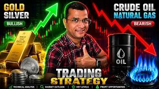 Thumbnail: Crude Oil & Natural Gas DOWN 📉 Gold & Silver UP 🚀  | MCX Commodity Analysis Tomorrow