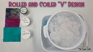 Thumbnail: Tie Dye Designs:  "V" Design  Rolled and Coiled Ice Dye Shirt