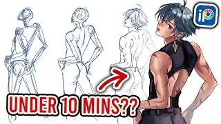 Thumbnail: Draw ANY POSES in UNDER 10 MINS???