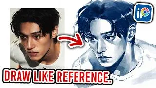 Thumbnail: How I Draw Like the Reference | Semi-realism Portrait in IBISPAINT X