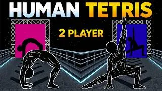 Thumbnail: 8 MIN🔥 HUMAN TETRIS CO-OP | 2 Player PVP Version | Immersive Interactive Warm Up | FULL