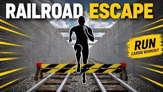 Thumbnail: Railroad Escape Intensity 🔥| Immersive Interactive Warm Up | Run Cardio Workout | Human Tetris
