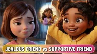 Thumbnail: Jealous Friend vs Supportive Friend 😱 | What Happens When Your Best Friend Wins? | Fun Kids World