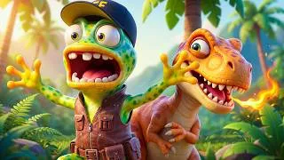 Thumbnail: Funky Frog’s Dinosaur Jungle Adventure | Crazy Frog Style 🐸 | Funny Kids Cartoon