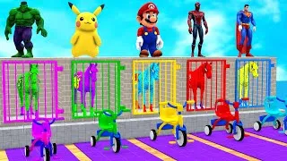 Thumbnail: Long Slide Game With Cow Elephant Gorilla Hippopotamus Tiger - 3d Animal Game - Funny 3d Animals