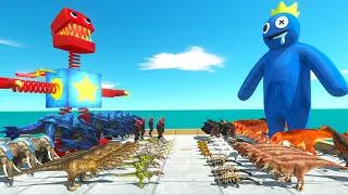 Thumbnail: Arena On Blue Ocean | Boxy Boo vs BLUE Rainbow Friends - Animal Revolt Battle Simulator