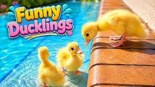 Thumbnail: Is the Water Cold? 🐥💦☀️ Cute Ducklings Finally Jump In!