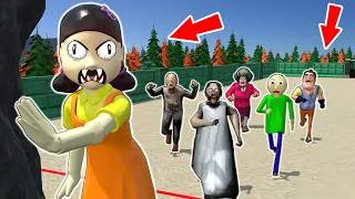 Thumbnail: Squid Game (오징어 게임 2) vs Granny vs Grandpa - funny horror animation (fun mix 24)
