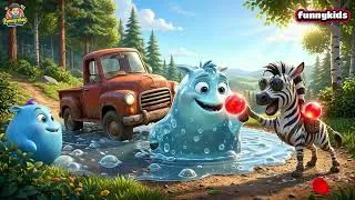 Thumbnail: Rusty & the Rainbow Race! 🌈 Monster Truck Saves the Rainbow Bridge | Learn Colors for Kids
