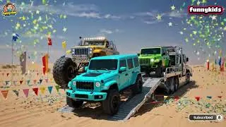 Thumbnail: Learn Colors with Giant SUVs & Monster Trucks! 🌈 Fun Car Challenge for Kids