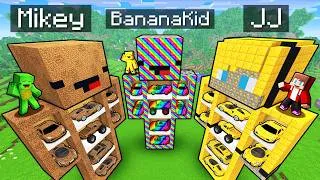 Thumbnail: JJ and Mikey: POOR vs RICH vs OP Garage Statue Battle in Minecraft...
