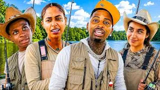 Thumbnail: FunnyMike & Gioo Go FISHING! 🎣😭 (w/ Runik, Malek & Daveon)
