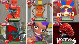 Thumbnail: Poppy Playtime: Chapters 1,2,3,4,5,6 - All CHASES and FINAL Bosses With HEALTHBARS in BRIGHT Mode!