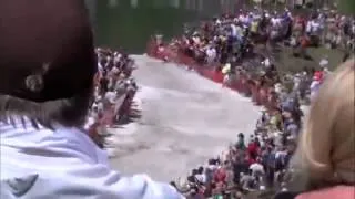 Thumbnail: Crazy accident Skier crashes into the crowd Caught on tape