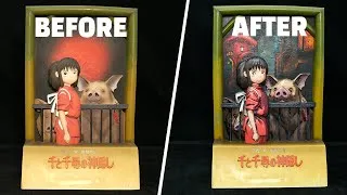 Thumbnail: A figure expert repainting a three-dimensional poster of "GHIBLI SPIRITED AWAY"