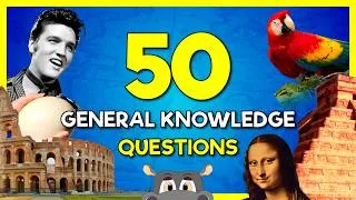 Thumbnail: 50 General Knowledge Questions to Test Your Brain | Funny Quiz Hippo