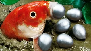 Thumbnail: Stop Motion ASMR - The KOI Fish Hunting Eel Experiment Under Unusual Mud