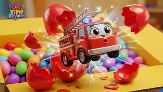 Thumbnail: Surprise Egg Party with Toy Cars  Learn Colors & Vehicles  Nursery Rhymes for Kids