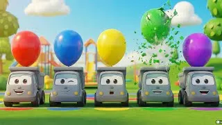 Thumbnail: Five Colorful Dump Trucks Song  Learn Colors & Numbers  Nursery Rhymes for Kids