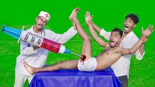 Thumbnail: Top New Very Special Trending Comedy 2025 Amazing Injection Wala Doctor Comedy Video 242@funtv22