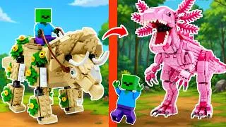 Thumbnail: I Created Giant Dinosaur Versions of Minecraft Characters | FUNZ Bricks