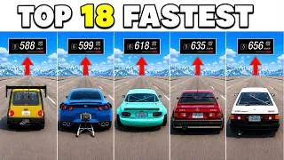 Thumbnail: TOP 18 FASTEST Forza Edition Cars! INSANE Downhill Top Speed Battle