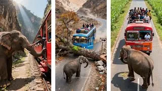 Thumbnail: The arrival of Lord Ganesha prevented the disaster from happening!#rescue #elephant