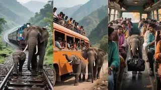 Thumbnail: The little elephant who blocked the road was scolded! Until he saw the front...#rescue #elephant
