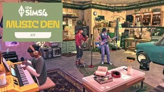 Thumbnail: Garage Music Room with the new Music Den Kit The Sims 4 Stop Motion Build
