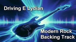Thumbnail: E Lydian Guitar Backing Track. Modern Rock | Mid-Tempo (150bpm)