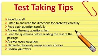 Thumbnail: Test Taking Tips and News 4/21/2021