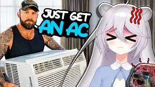 Thumbnail: “Just Get Air Conditioning” | VERY American VTuber Reacts to The Fat Files
