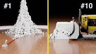 Thumbnail: 15 Ways to DESTROY Cube Stacks - Satisfying Blender Physics Simulation