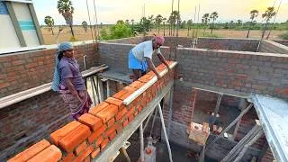 Thumbnail: Amazing Construction Of Roof Level Brick Work Technology-Fastest Way Of Roof Techniques-Sand cement