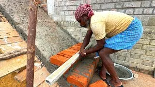 Thumbnail: Long Stairs Technology-Techniques Of Stairs Build A brick Work Accurately-Using by sand and cement 