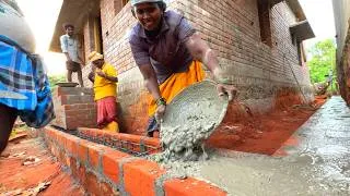 Thumbnail: Amazing Construction Of Compound Wall Belt Reinforced Concrete Technology-Using by sand cement mixer