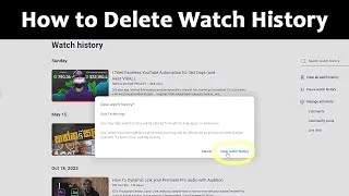 Thumbnail: How to delete all the YouTube history at once 2024