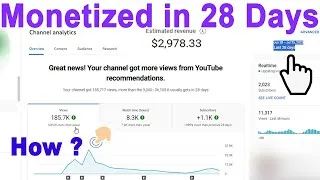Thumbnail: I got monetized my YouTube channel in 28 Days | Hidden Truth 2023