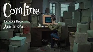 Thumbnail: Coraline Father's Computer Room Ambience | Cozy Autumn Rain White Noise from Inside | Calm Music