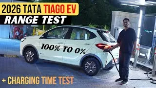 Thumbnail: 2026 Tata Tiago EV Range Test - 100% to 0%