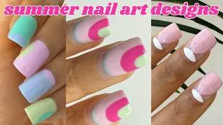 Thumbnail: 3 easy summer nail designs using gel polish!