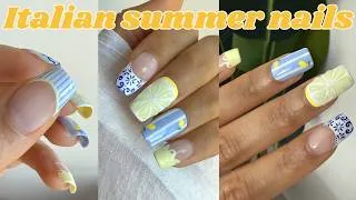 Thumbnail: Summer nail art tutorial using gel polish at home! Step by step